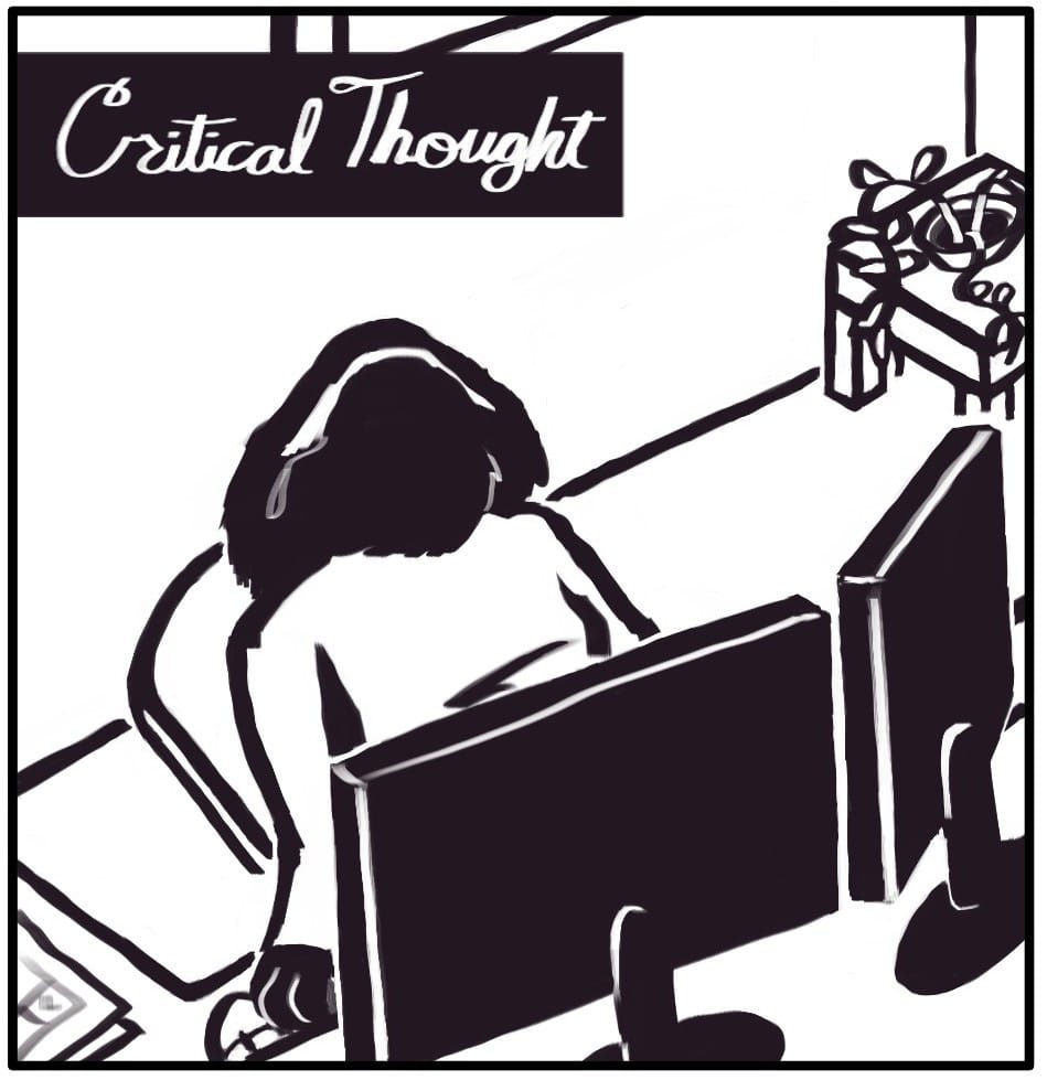 Panel 1: Foxwolf is asleep and drooling at her desk.