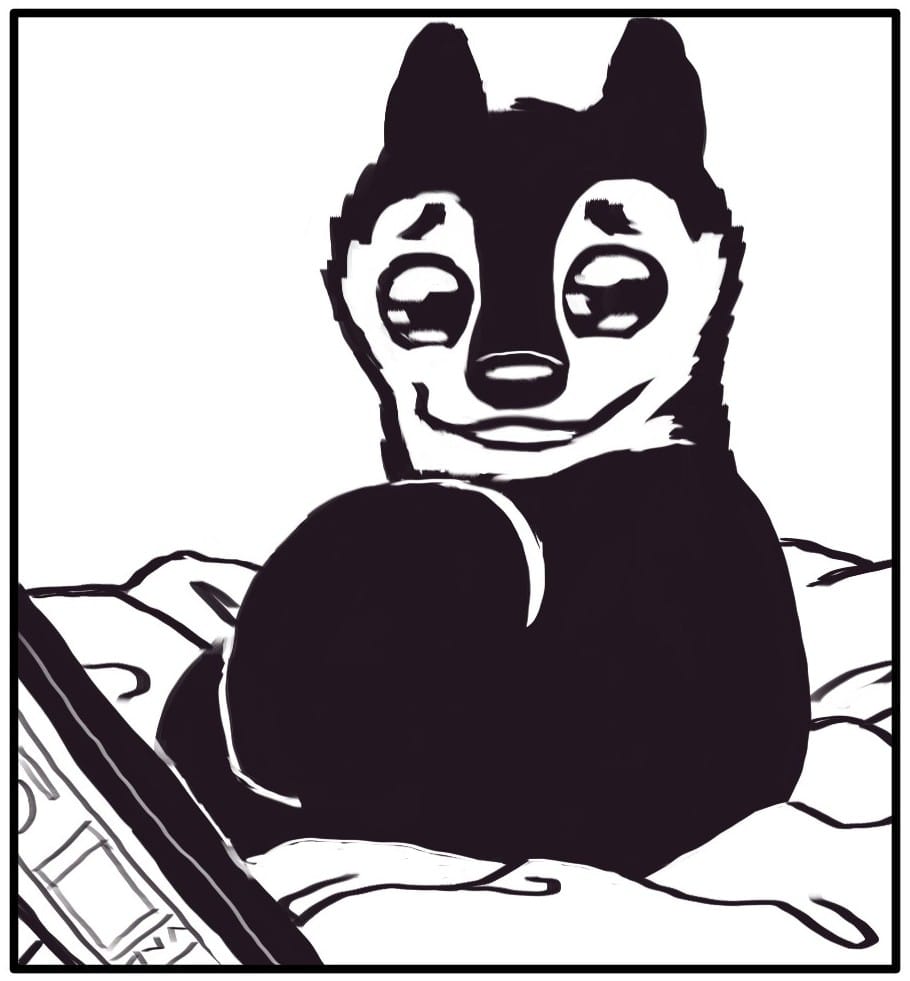 Panel 2: Nelson has turned her head fully to look at Foxwolf. Her eyes are wide and pleading.